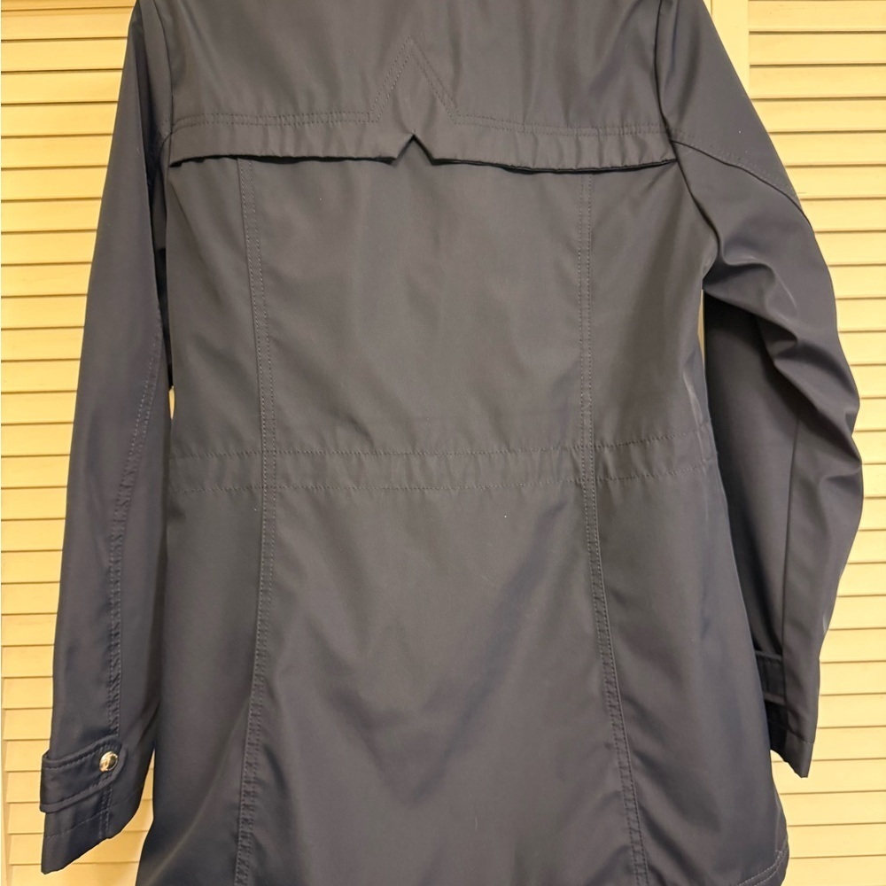 Weatherproof Navy Hooded Jacket with Gold Accents Women’s Sz S - Picture 9 of 16